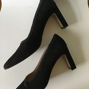 Black Suede Sesto Meucci heels 10.5 N